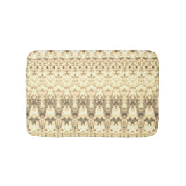 Crème en wit met bruin badmat