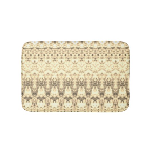 Crème en wit met bruin badmat (Voorkant)