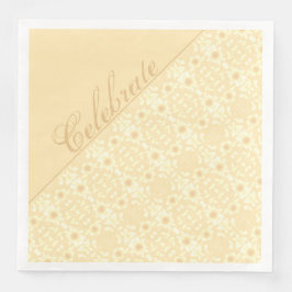 Crème en wit servet