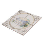 Crème en Witte Moisturizer Tub Art Funny Badkamer Tegeltje (Zijkant)