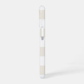 Crème en Witte Retro Schakering iPhone 16 Hoesje (Linkerkant)