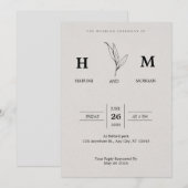 Crème en zwart Eenvoudige minimalistische elegante Kaart (Voorkant / Achterkant)