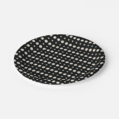 Crème en Zwart Minimalistische Polka Dots g9 Papieren Bordje (Gekanteld)