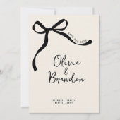 Crème en zwarte grillige hand getrokken auto save the date (Voorkant)