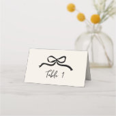 Crème en zwarte grillige hand getrokken boog plaatskaartje (Achterkant)