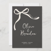 Crème en zwarte grillige hand getrokken boog save the date (Voorkant)