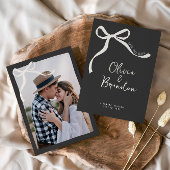 Crème en zwarte grillige hand getrokken boog save the date