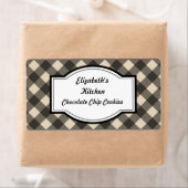 Crème en zwarte keukenlabels etiket (Insitu)