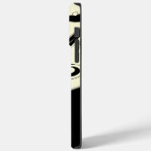 Crème en Zwarte Scroll Accent Persoonlijk Case-Mate iPhone Case (Achterkant / Links)