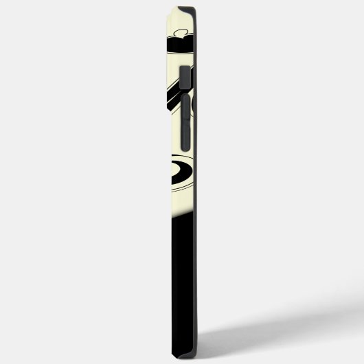 Crème en Zwarte Scroll Accent Persoonlijk Case-Mate iPhone Case (Achterkant / Links)