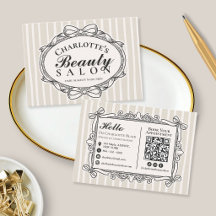 Crème en Zwarte Vintage Boog Frame Schoonheidssalo