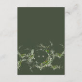 Crème Eucalyptus Krans Monogram Trouwdetails Informatiekaartje (Achterkant)