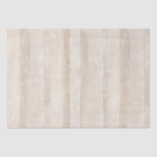 Crème Faux Hout Bruiloft Tissuepapier (Voorkant)