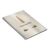 Crème Faux Leather Gold Sparkle Glam Eenhoorn Notitieboek (Rechterzijde)