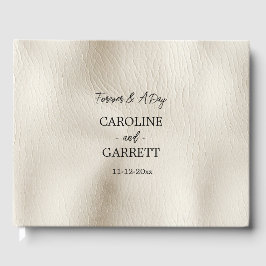 Crème Faux Leder Gastenboek