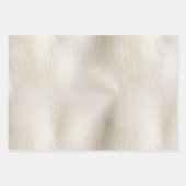Crème Faux Leder Inpakpapier Vel (Voorkant)