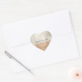 Crème Faux Lederen Champagne Sparkle Hart Sticker (Envelop)