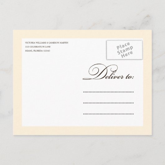 CRÈME FLATWARE | REPETITIEDINER UITNODIGEN UITNODIGING BRIEFKAART (Achterkant)