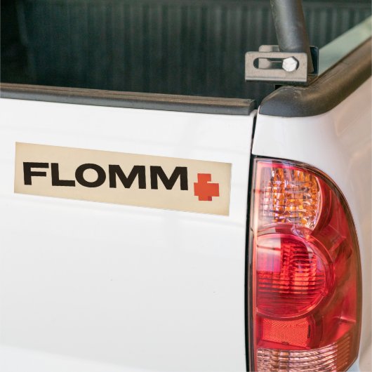 crème FLOMM positavo Bumpersticker (Op Truck)