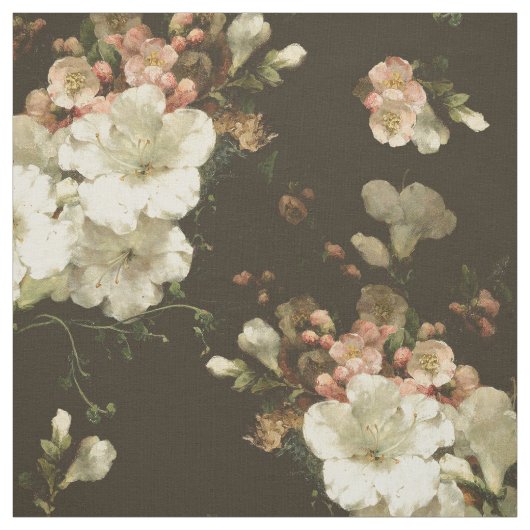  Crème Floral Patroon Stof (Swatch)