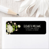 Crème Floral Return Address Label (Insitu)