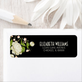 Crème Floral Return Address Label