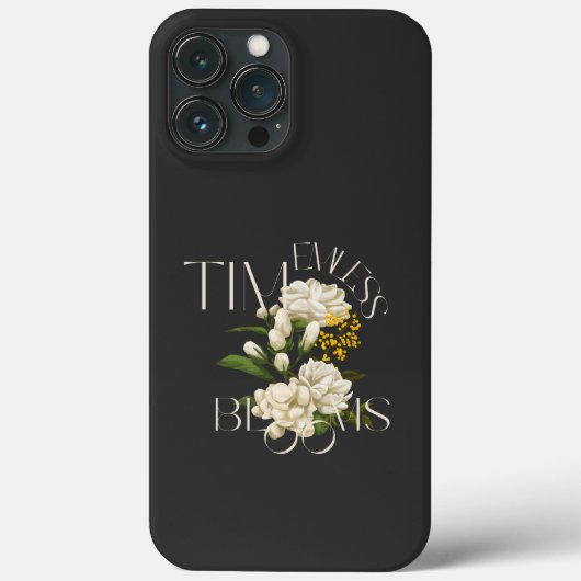 Crème Floral Tijdloze Blooms iPhone 13 Pro Hoesjes (Achterkant)