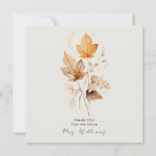 Crème fluistert van Herfst Vrijgezellenfeest Dank Kaart