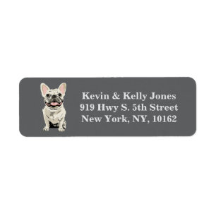 Crème Franse Bulldog, Blauw Etiket