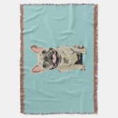 Crème Franse Bulldog Deken (Voorkant Verticaal)