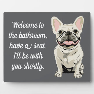 Crème Franse Bulldog Fotoplaat