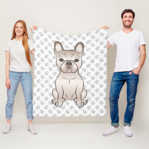 Crème Franse Bulldog / Franse Bulldog Honden- en P Fleece Deken
