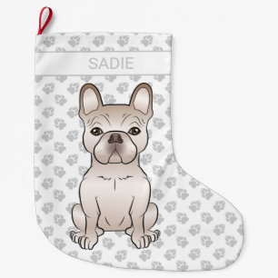 Crème Franse Bulldog / Franse Bulldog Met Pootjes Grote Kerstsok