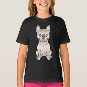 Crème Franse Bulldog / Franse Hond Zit Hoodie T-shirt