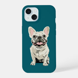 Crème Franse Bulldog, Ik hou van mijn Hond iPhone 15 Case