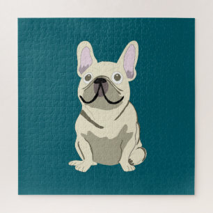 Crème Franse Bulldog, Ik hou van mijn hond Legpuzzel