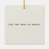 Crème Franse Bulldog In Sneeuw Vrolijk Kerstfeest Keramisch Ornament (Achterkant)