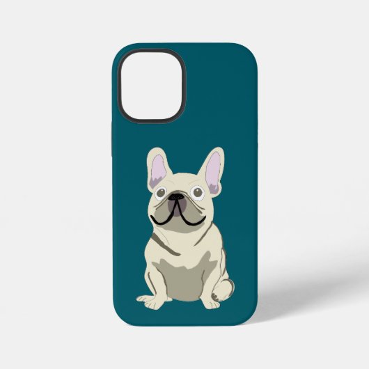 Crème Franse Bulldog, iPhone Hoesje (Achterkant)