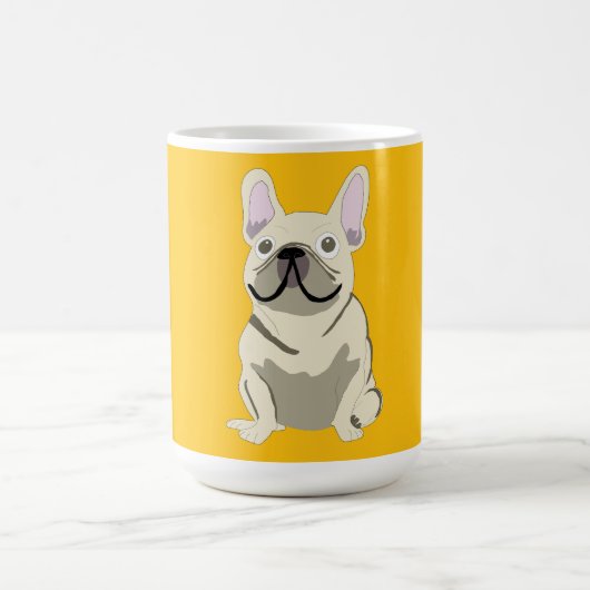Crème Franse Bulldog Koffiemok (Center)