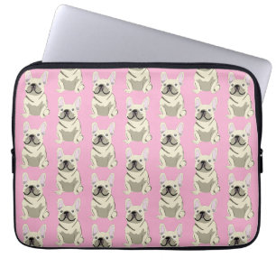 Crème Franse Bulldog Laptop Sleeve