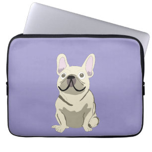 Crème Franse Bulldog, Laptop Sleeve
