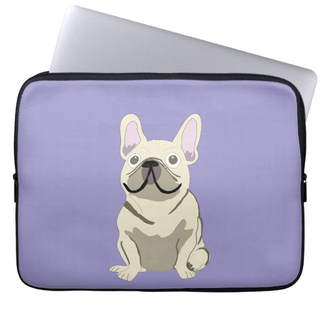 Crème Franse Bulldog,  Laptop Sleeve (Voorkant)