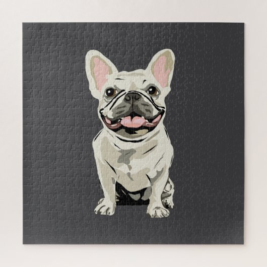 Crème Franse Bulldog, Legpuzzel (Verticaal)