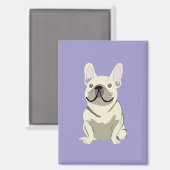 Crème Franse Bulldog, Magneet (Voorkant / Achterkant)