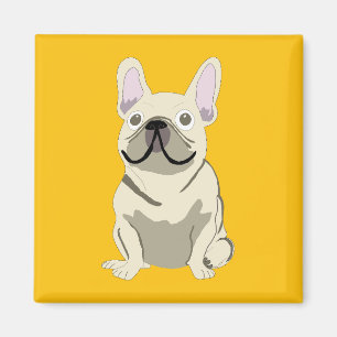 Crème Franse Bulldog Magneet