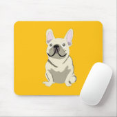 Crème Franse Bulldog Muismat (Met muis)