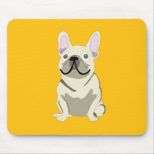 Crème Franse Bulldog Muismat