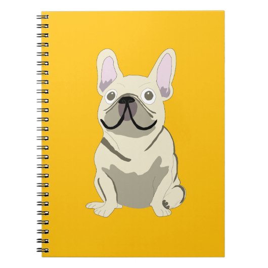 Crème Franse Bulldog, Notitieboek (Voorkant)