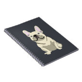Crème Franse Bulldog Notitieboek (Rechterzijde)