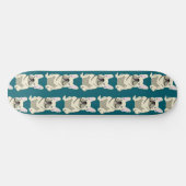Crème Franse Bulldog Persoonlijk Skateboard (Horizontaal)